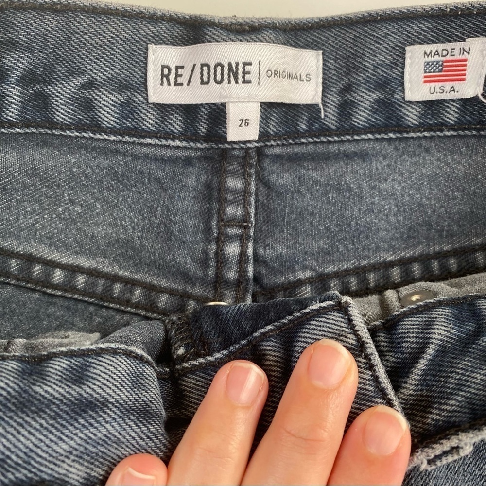 RE/DONE Originals High Waist Ankle Crop Jeans Size 26 - Picture 4 of 10